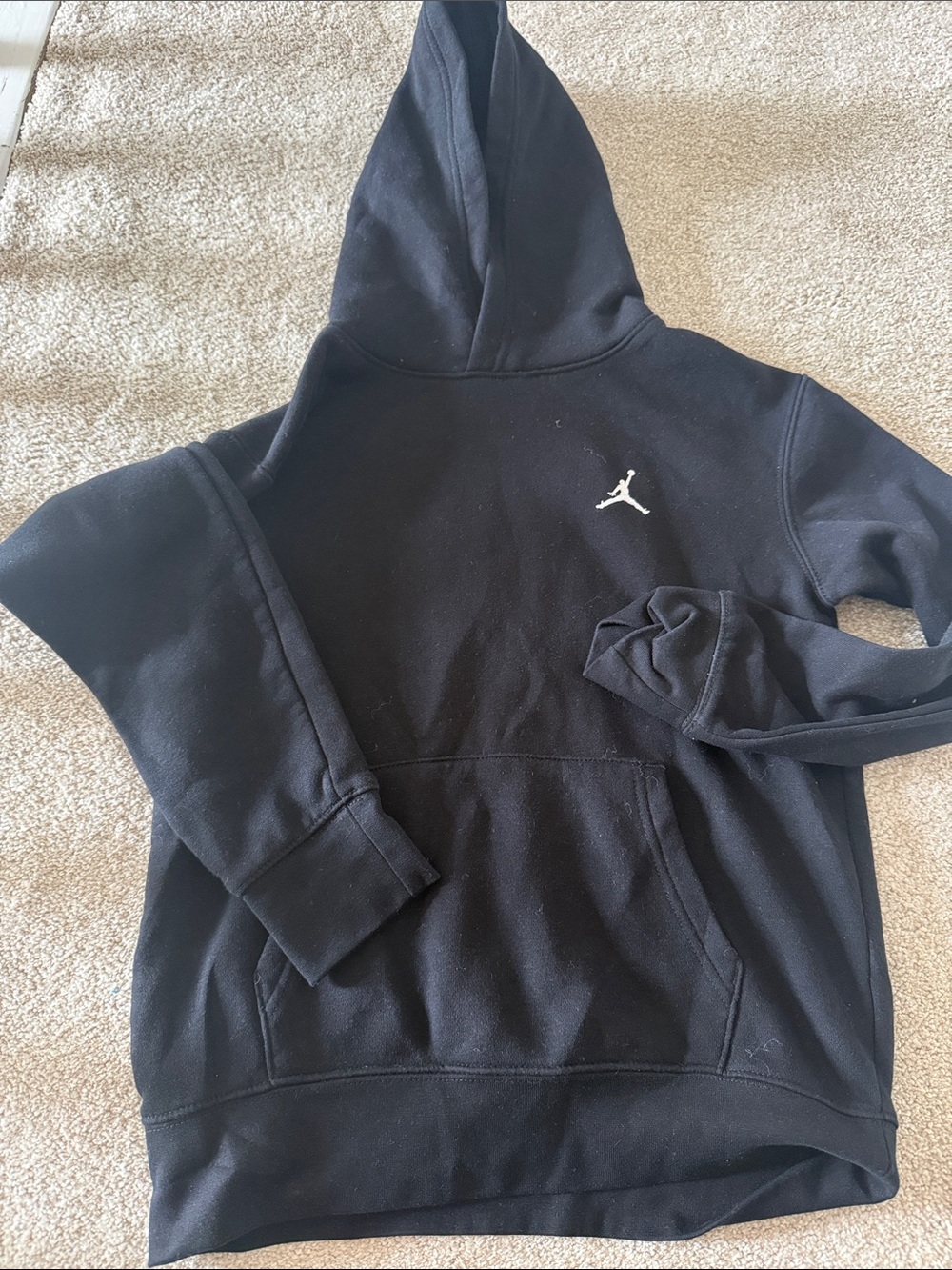 Nike Jordan Black Hoodie with White Jumpman